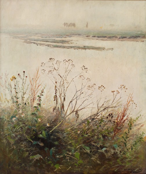 Ladislav Mednyánszky, Shore of Flooded River in Blossom